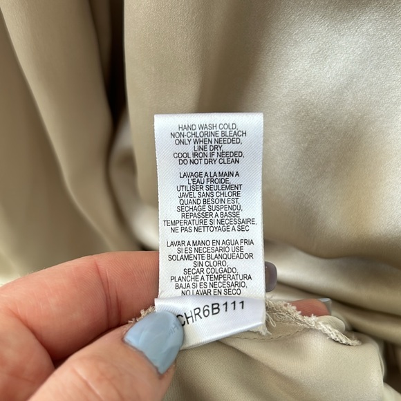 SOLD - BCBG MaxAzria Beige Silk Beaded Evening Gown EUC - Picture 11 of 11